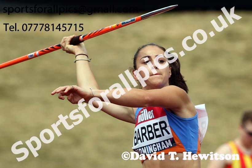 Womens javelin, Muller British Championships, Alexander Stadium, Birmingham. Photo: David T. Hewitson/Sports for All Pics